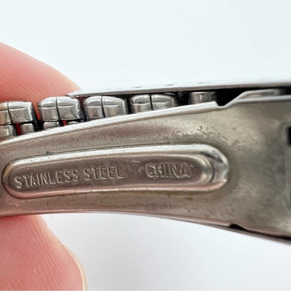 Disney Time Works Watch Stainless Steel Mickey Mouse Black Face Gold Accents - Picture 6 of 6